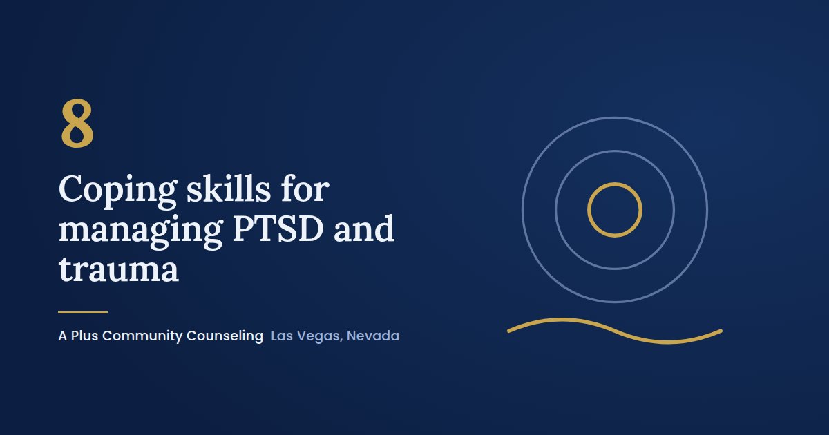 Illustration of calming ripples representing coping skills for PTSD and trauma